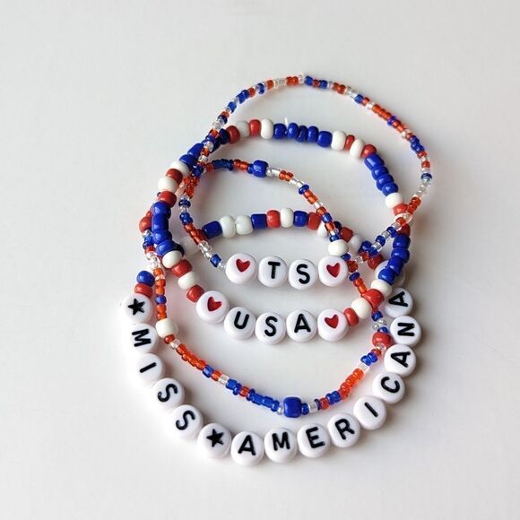 4 Taylor Swift Handmade Bracelets Miss Americana Friendship Bracelets - Picture 1 of 7